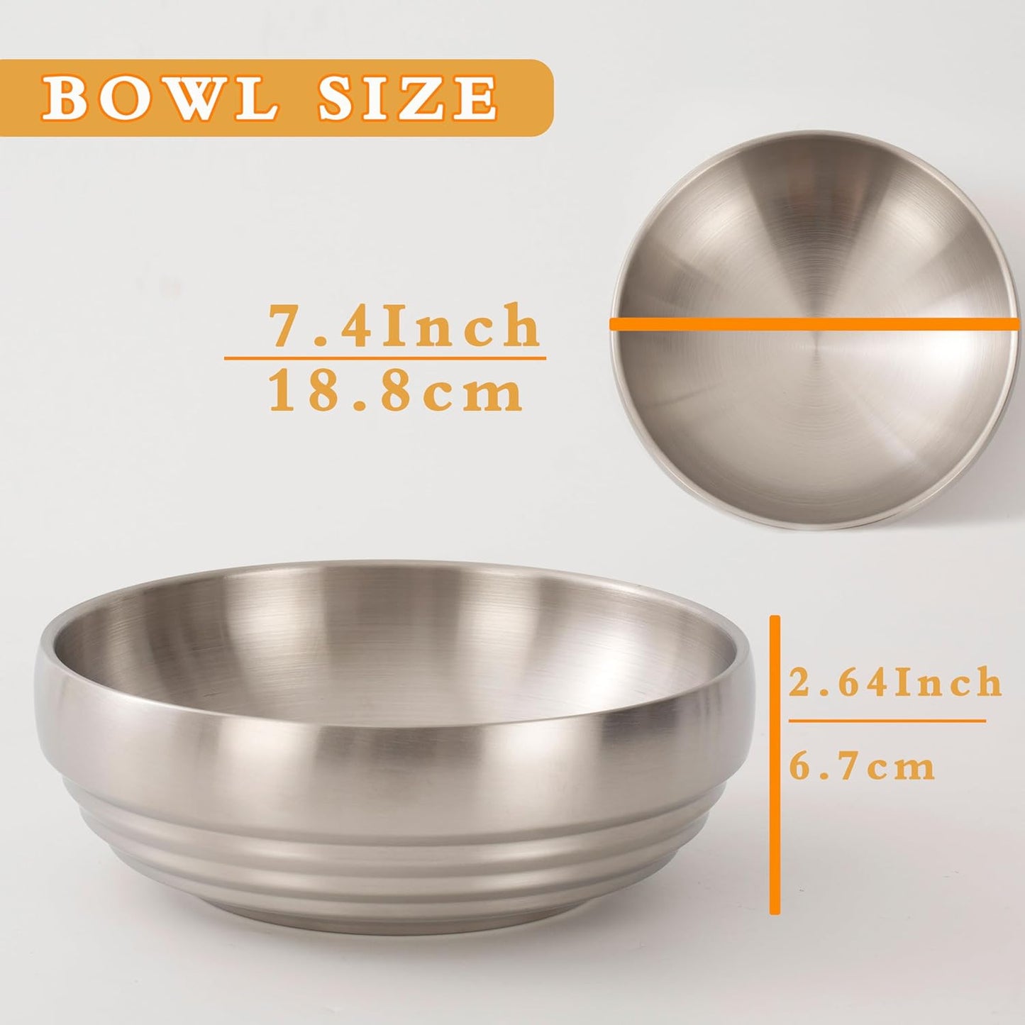 Key Holder / Large Decorative Bowl for Entryway Table / 7.4 INCH Silver / 7.4 Inch