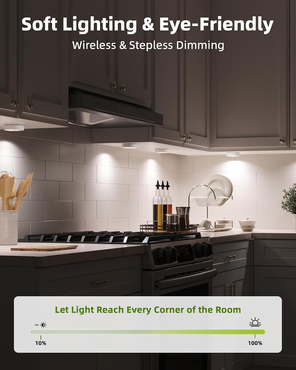 EZVALO LED Puck Lights with Charging Station, Rechargeable Stick On Tap Lights, Wireless Closet Light, 3 Color Temps