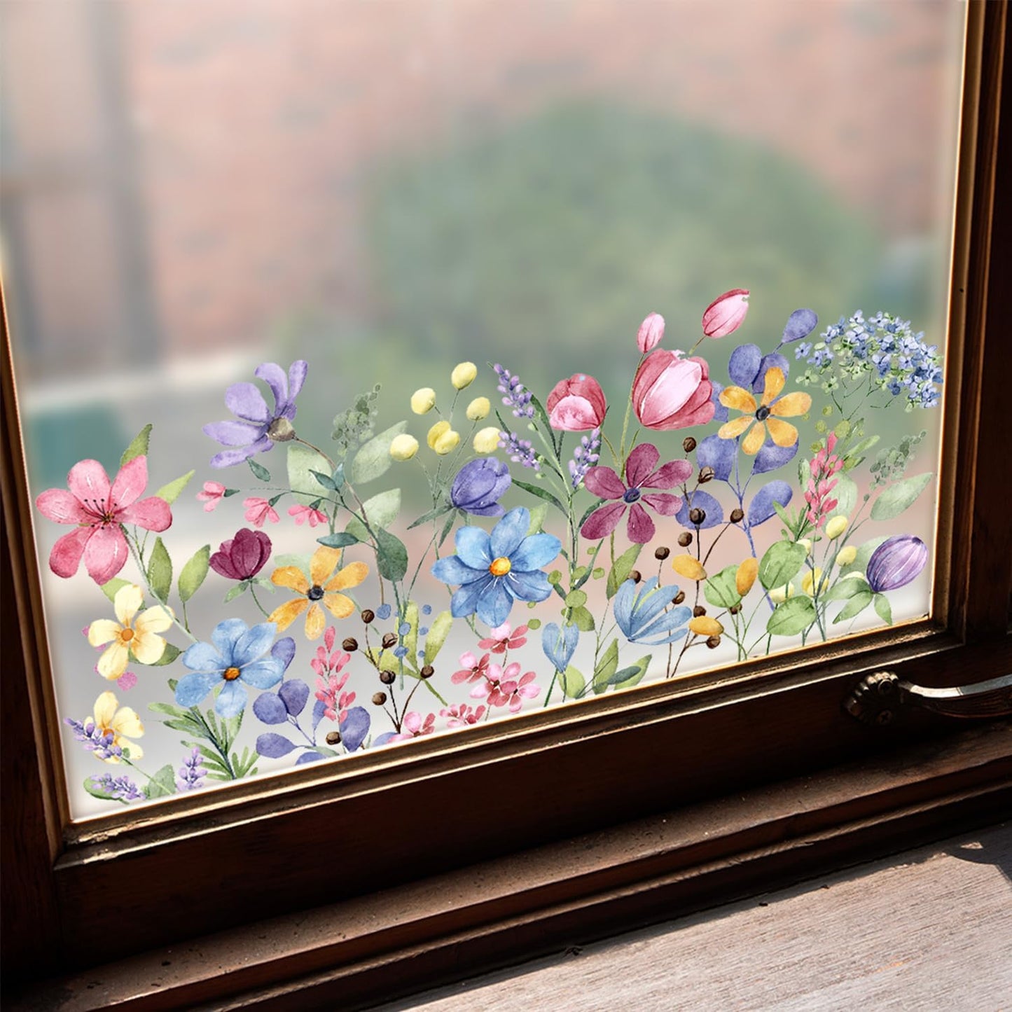 Watercolor Flower Wall Decals / Set of 3