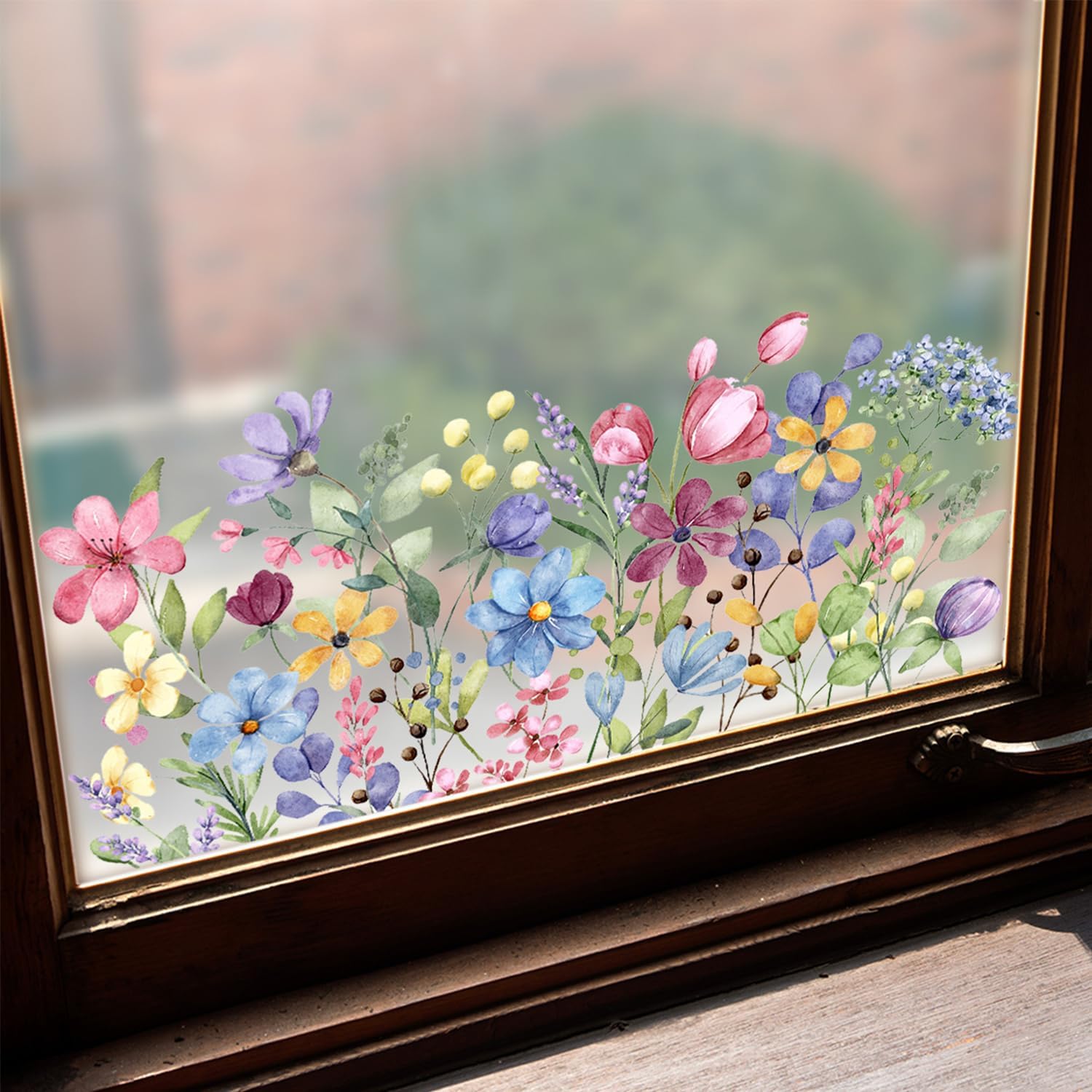 Watercolor Flower Wall Decals / Set of 3