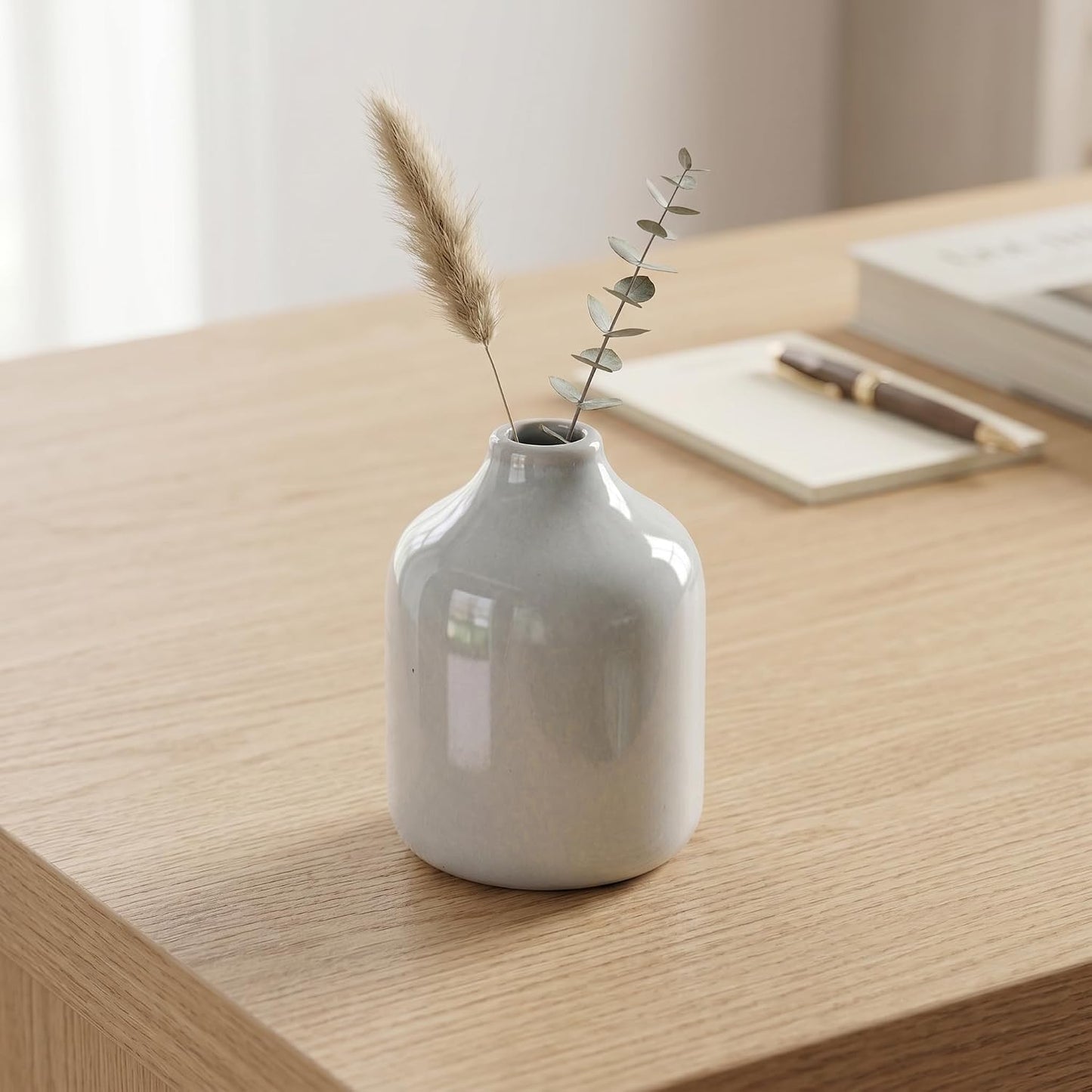 Grey Modern Vase / Gray / 4 Inch