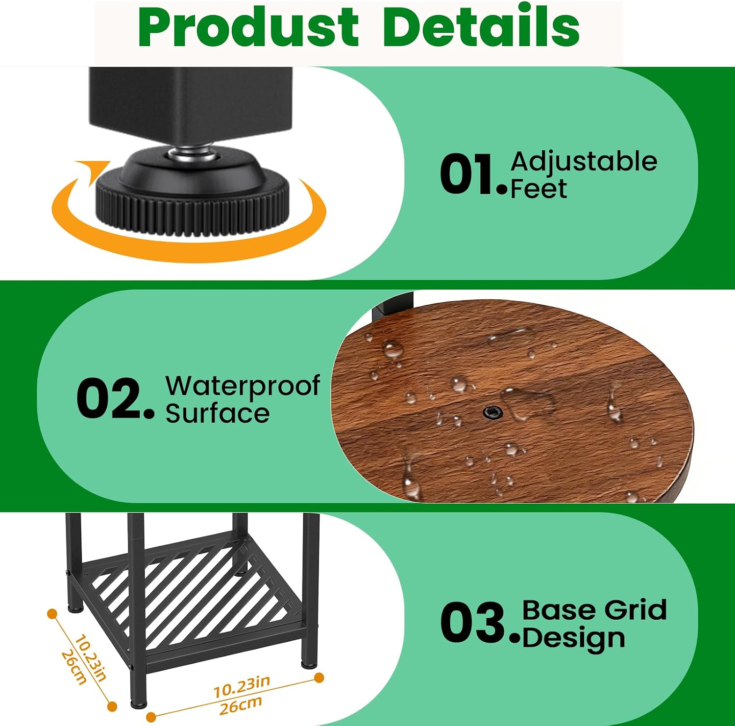 TOSKING Tall 5-Tier Corner Plant Stand Indoor, Anti-Tip,Brown & Black,47in | Plywood trays,wide base and heavy-duty