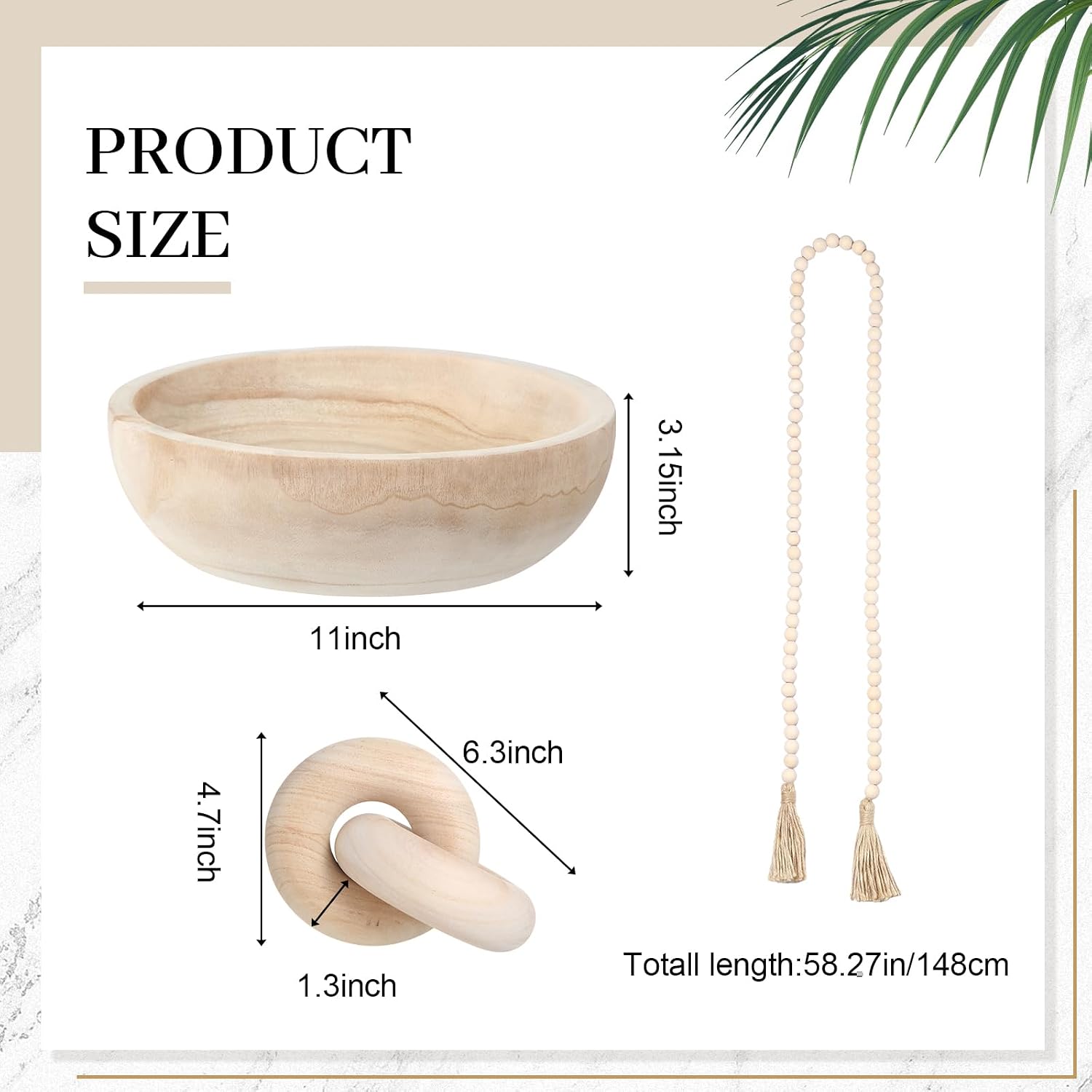 Farmhouse Wooden Decoration Set / White