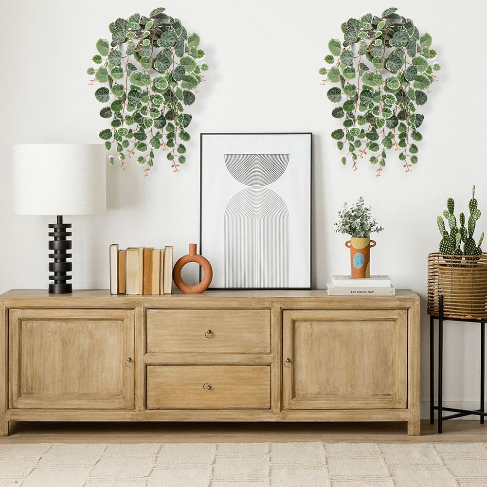 Semicircle Wall Mount Planter Faux / Fake Hanging Plant