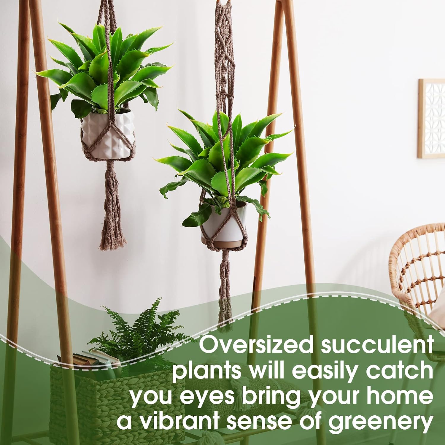 Artificial Succulents Plants Large Fake Faux Unpotted Artificial Succulents / Green / Set of 4