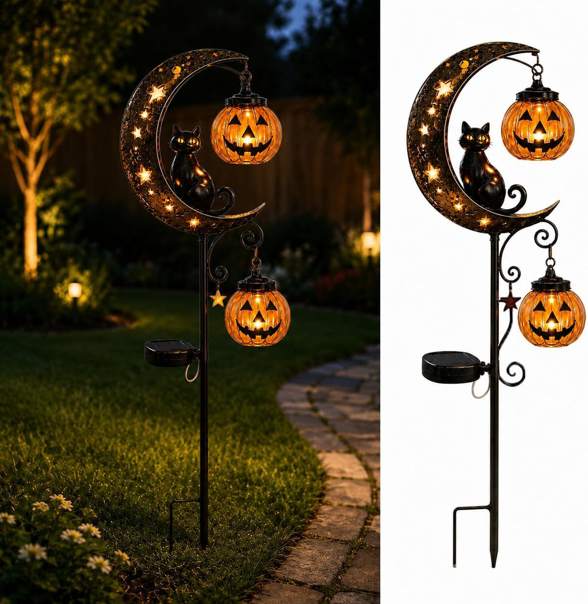 53" Witch Crashing into Tree Halloween Outdoor Decoration