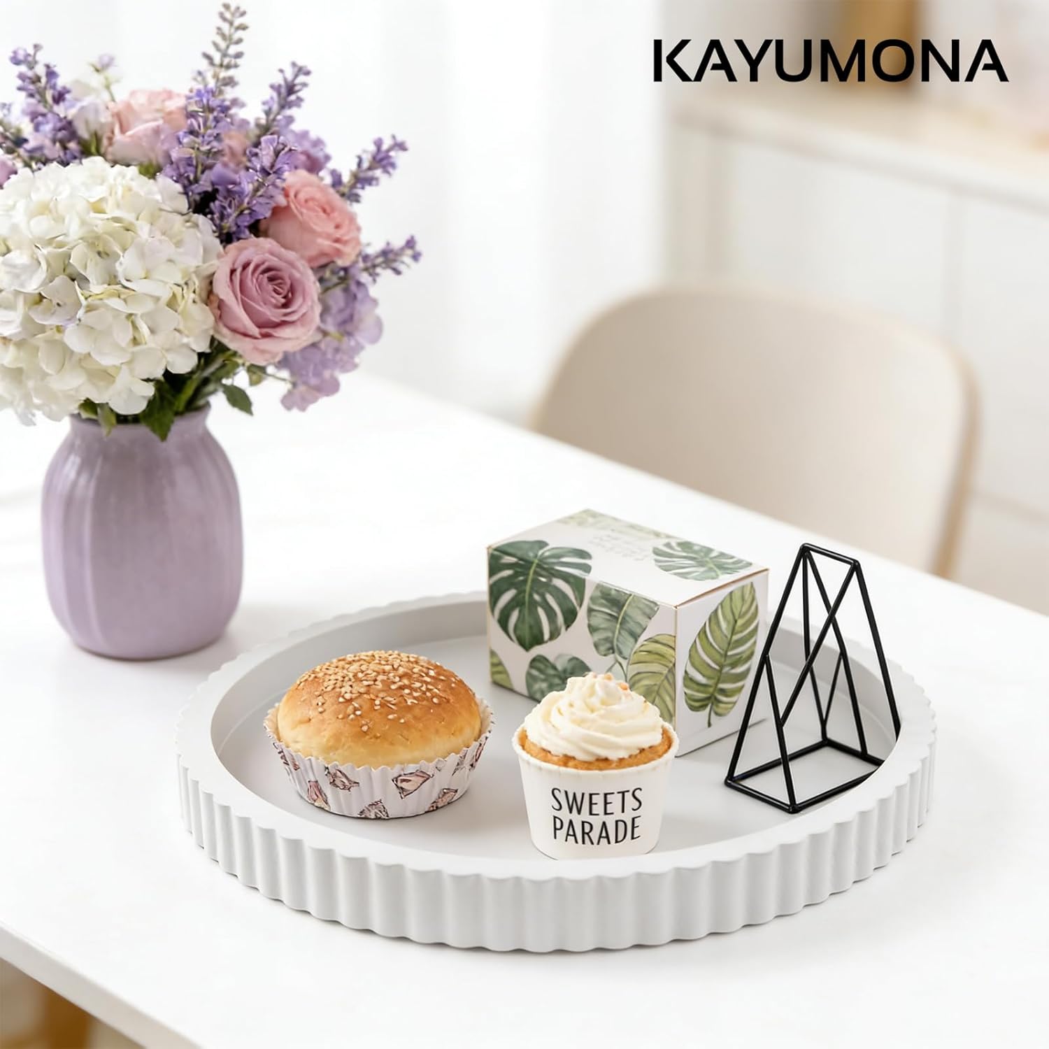 Modern Decorative Tray / White