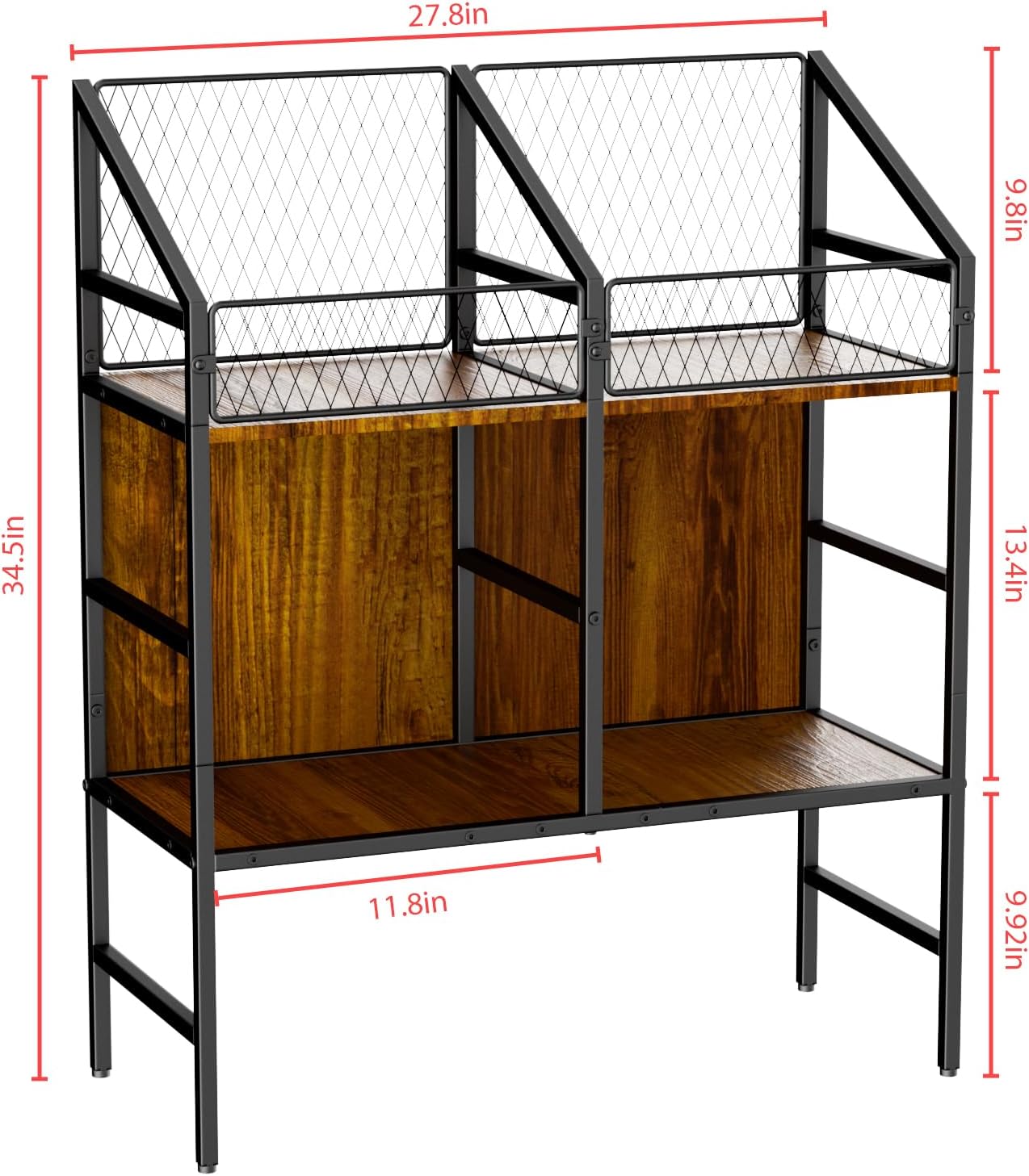 EYOCAL Vinyl Record Holder Storage Rack,200 LP Wooden Record Display Table for Albums Books Magazines Files for Living