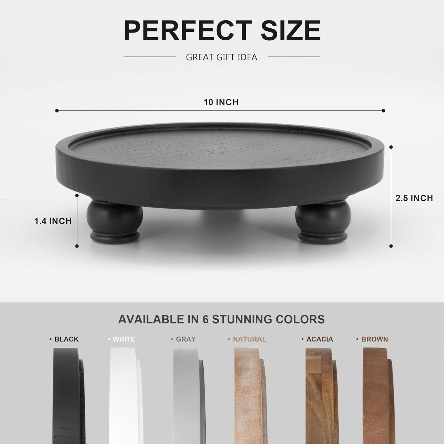 Farmhouse Pedestal Stand / Black