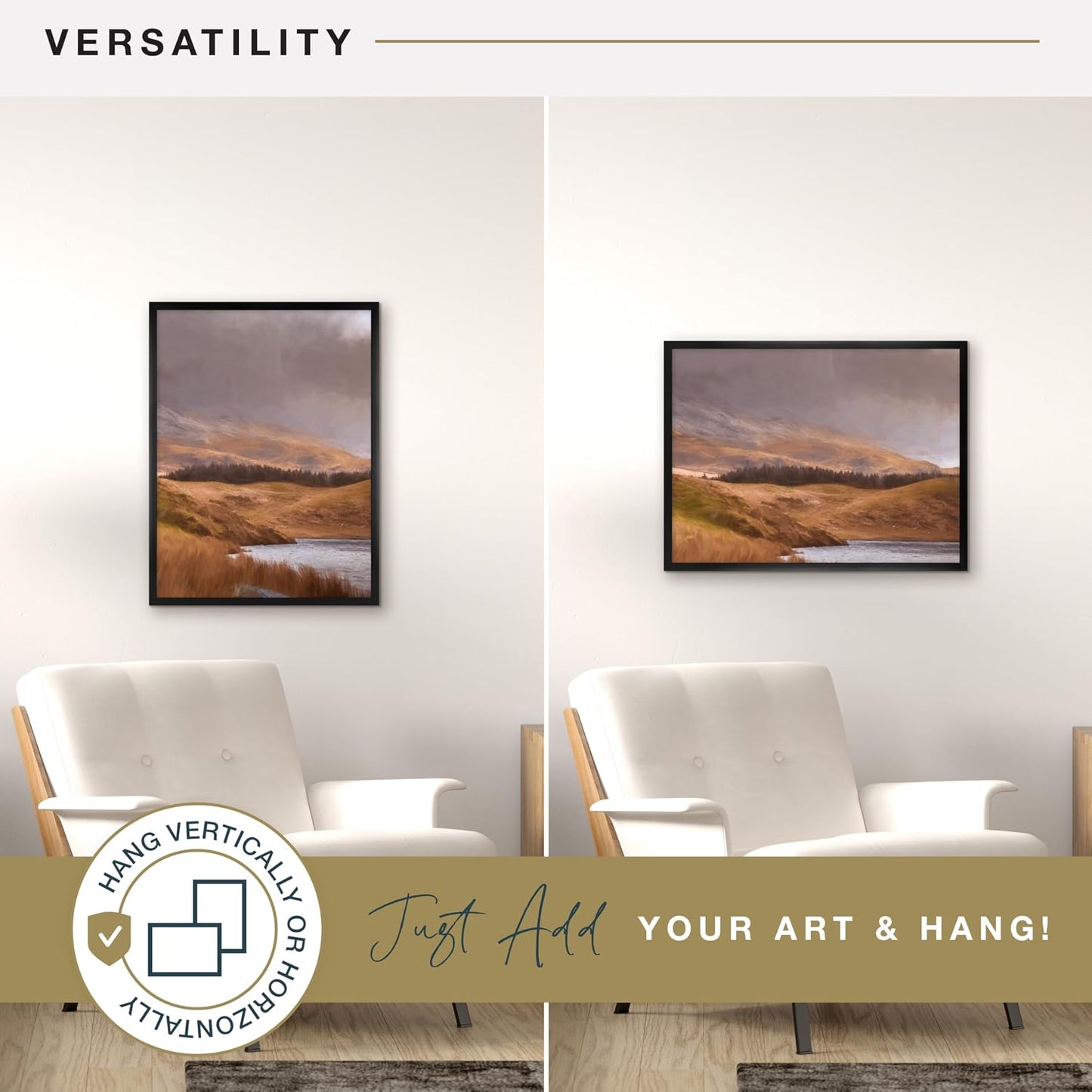 MCS Foundation Poster Frame, 18x24, Black Traditional, 1-Pack | Foundation Collection Poster Frame For Photos & Art