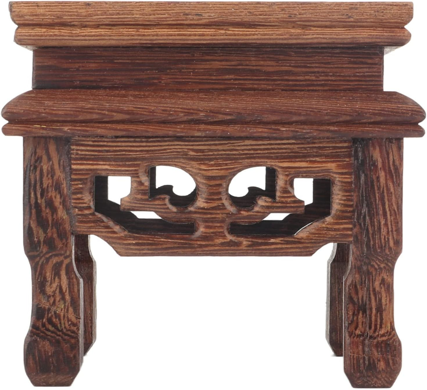Mini Wooden Stool Display Stand Chinese Style Flower Pot Display Rack Garden Planter Support