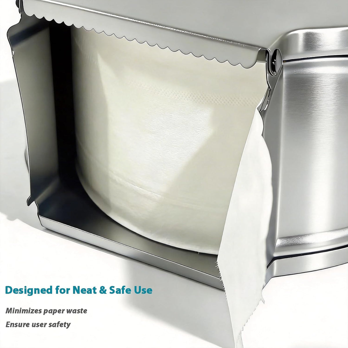 Commercial Jumbo Toilet Paper Dispenser: Wall Mount Stainless Steel 9 Inch | Lockable Roll Toilet Paper Holder Bath