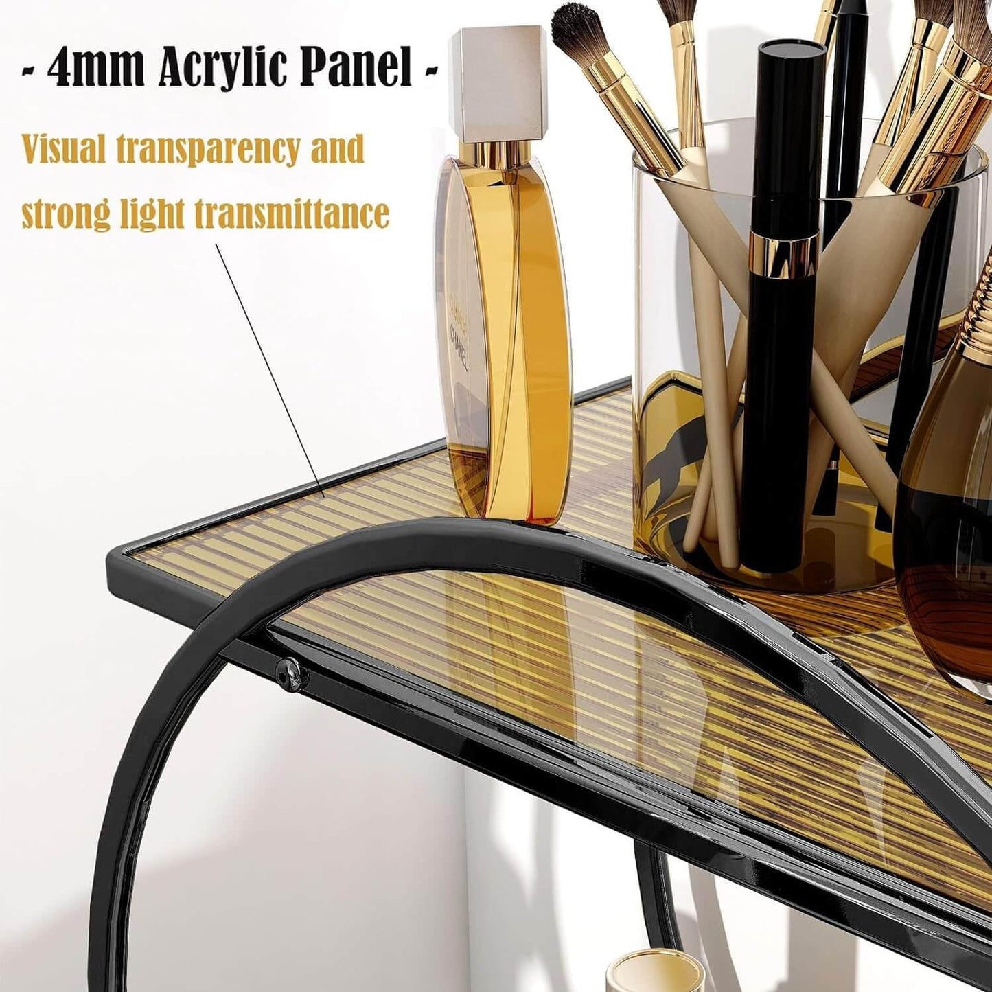 Bathroom Organizer / Perfume Organizer for Dresser / Black Brown