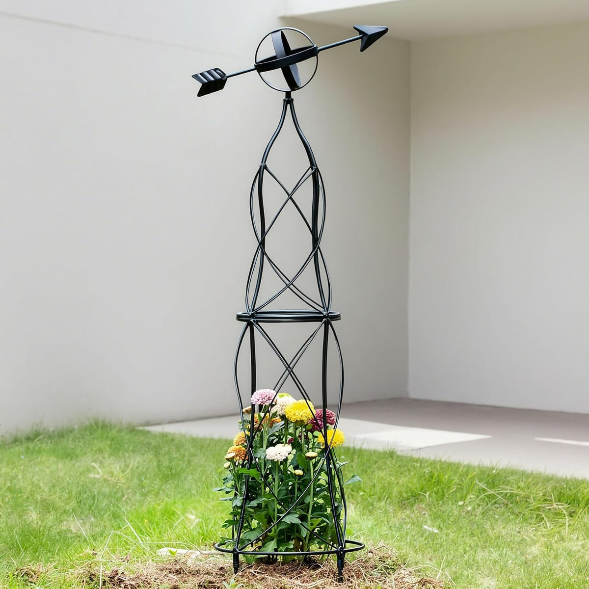 41" Obelisk Trellis for Climbing Plants - Indoor/Outdoor Support | Durable Plant Support for Outdoor Rose Bushes & Tall