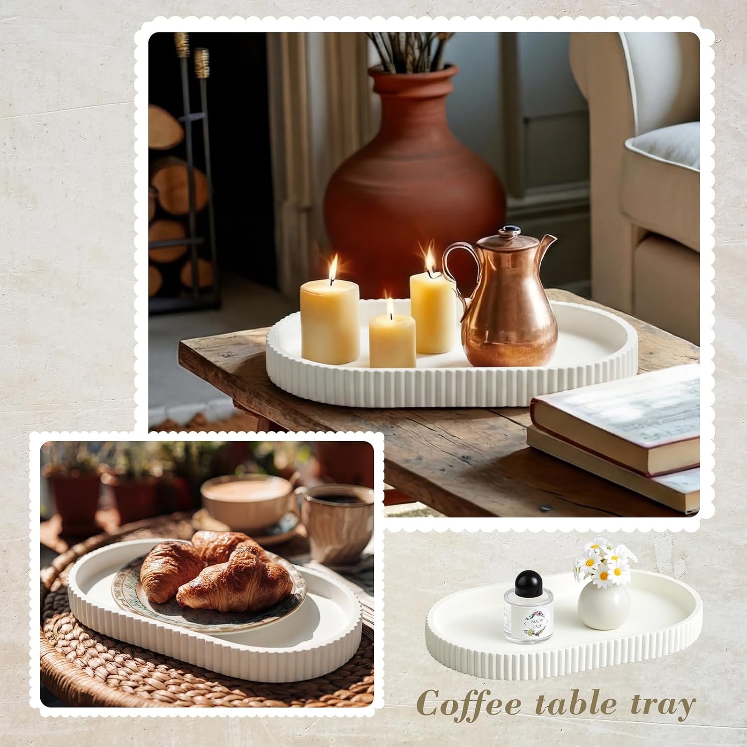 Oval Serving Tray / Decorative Concrete Tray