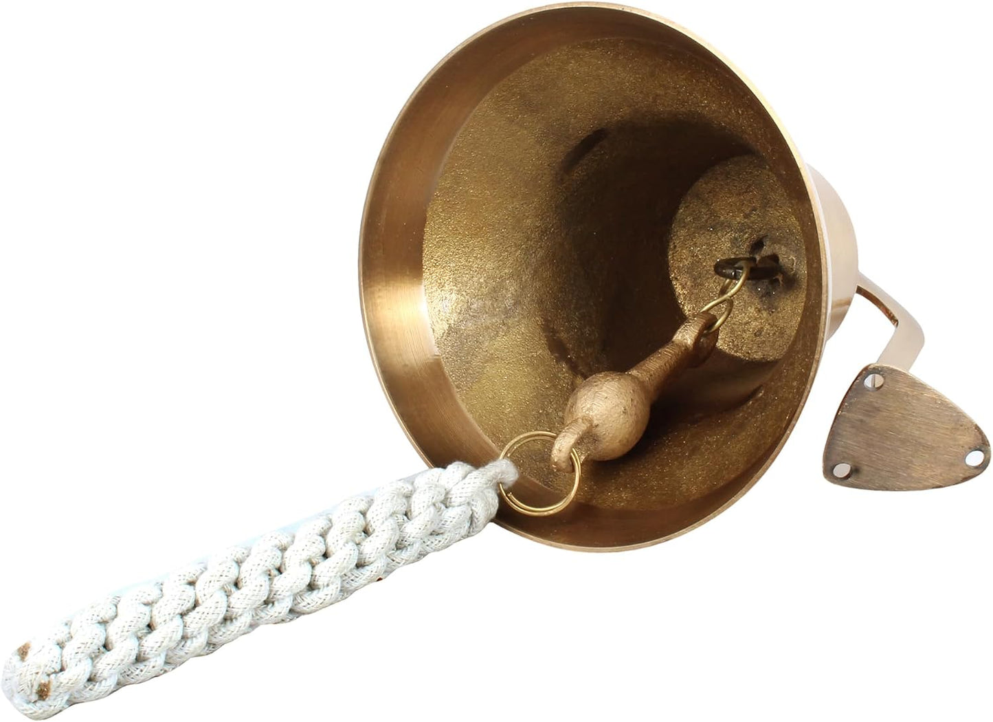 Antique Brass 6" Wall Mounted Nautical Bell - Hanging Bell for Ships & Christmas