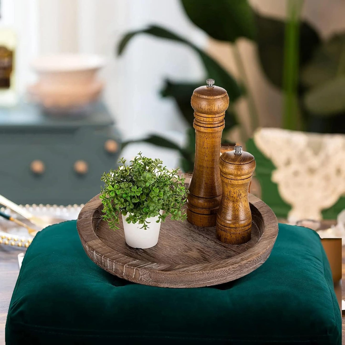 Rustic Wooden Serving Tray / 11.1 / 11.14 Inch