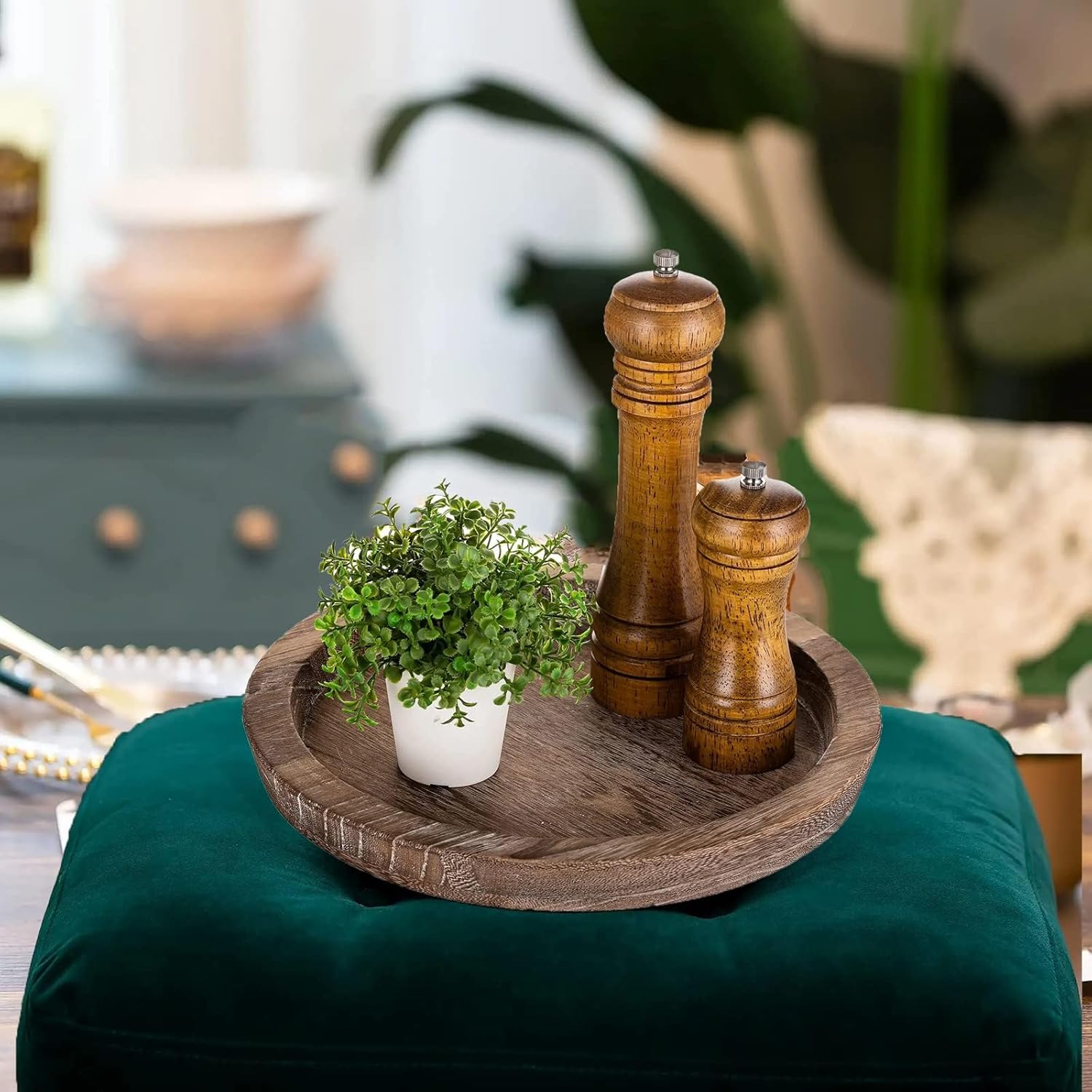 Rustic Wooden Serving Tray / 11.1 / 11.14 Inch