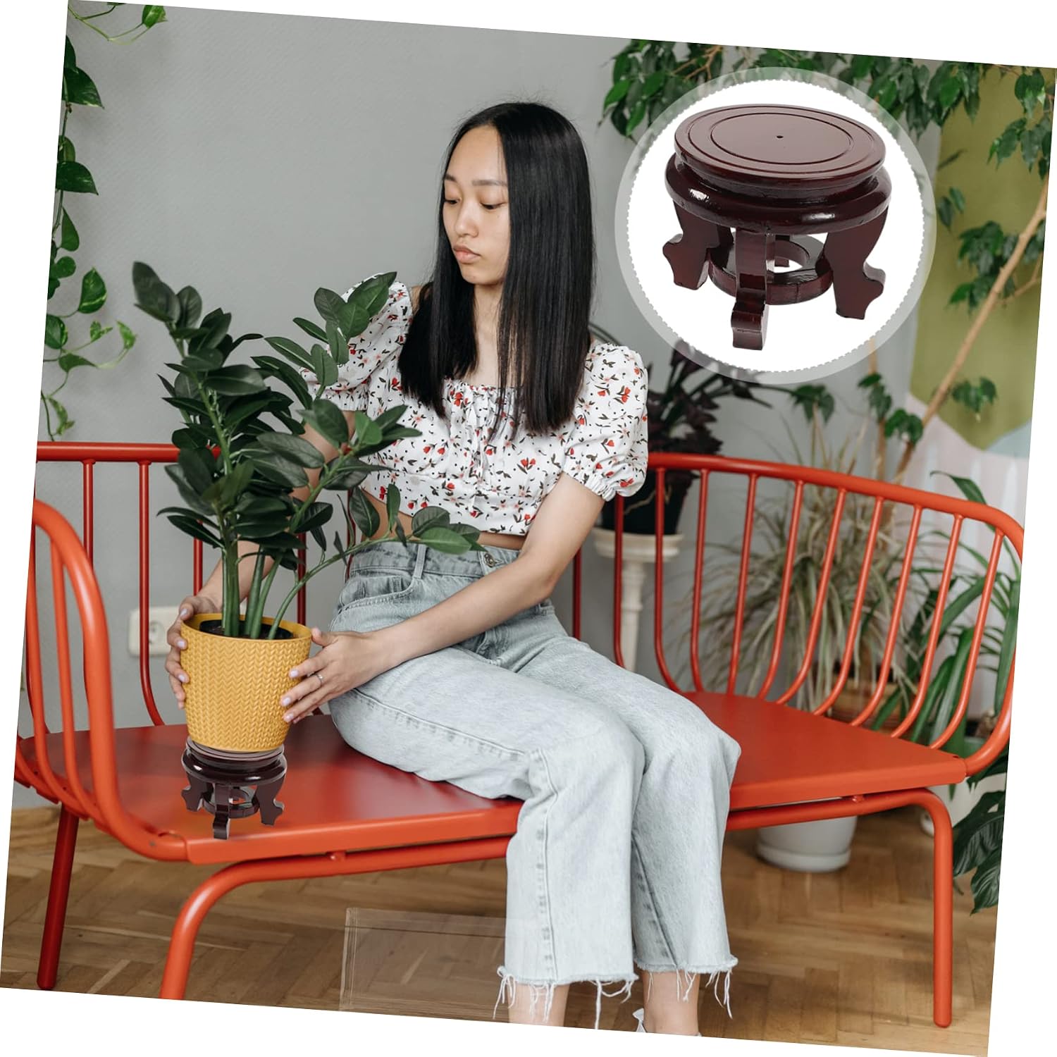 Wood Plant Stand Wooden Potted Plant Riser