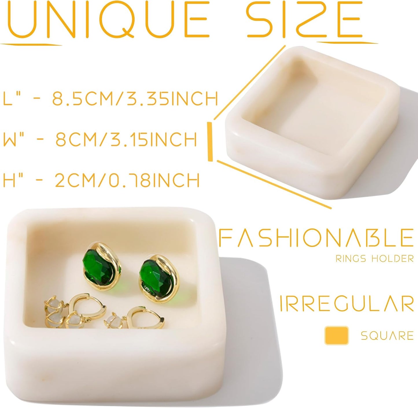 Marble Ring Holder for Women / Natural