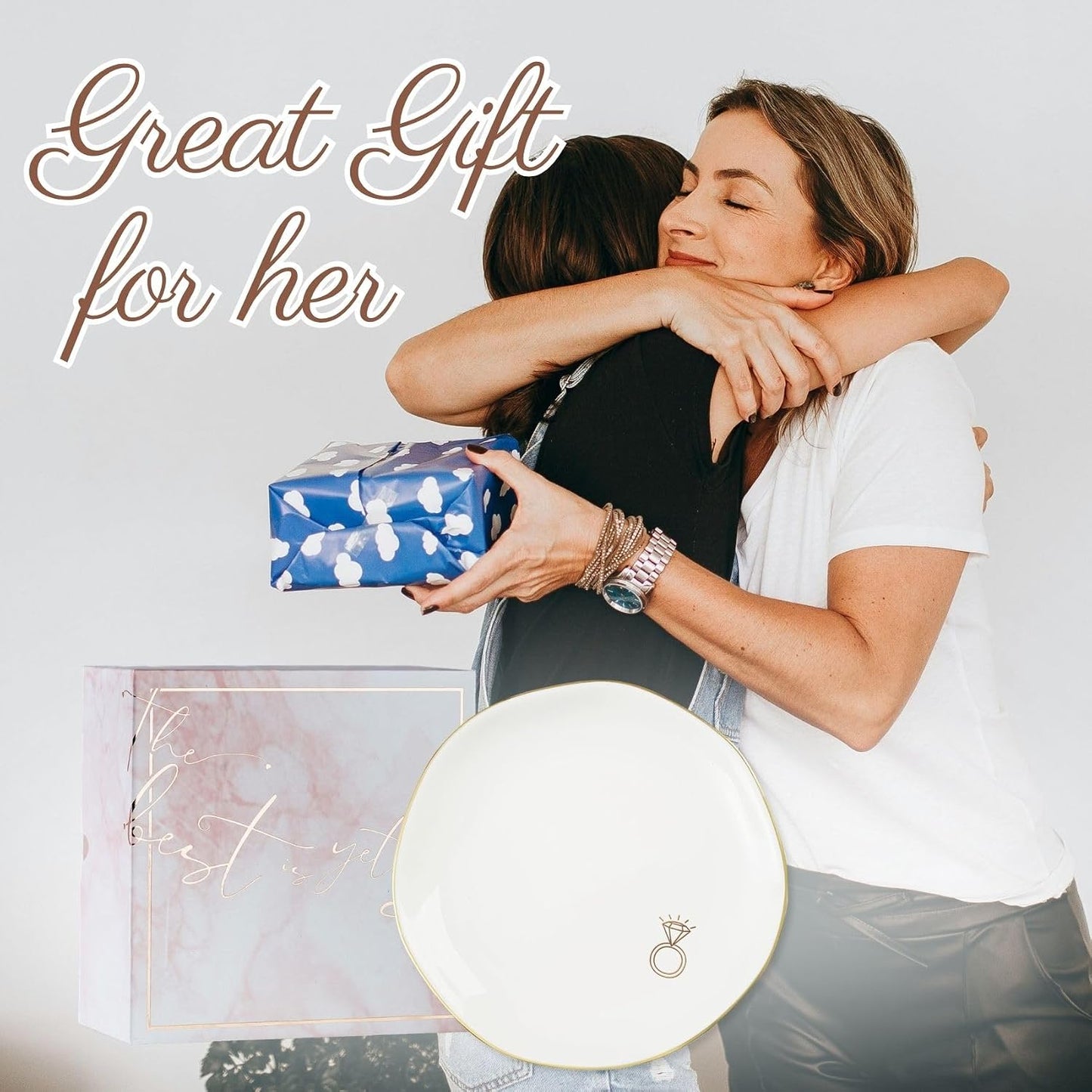 Engaged Gifts Ring Holder Dish / Diamond