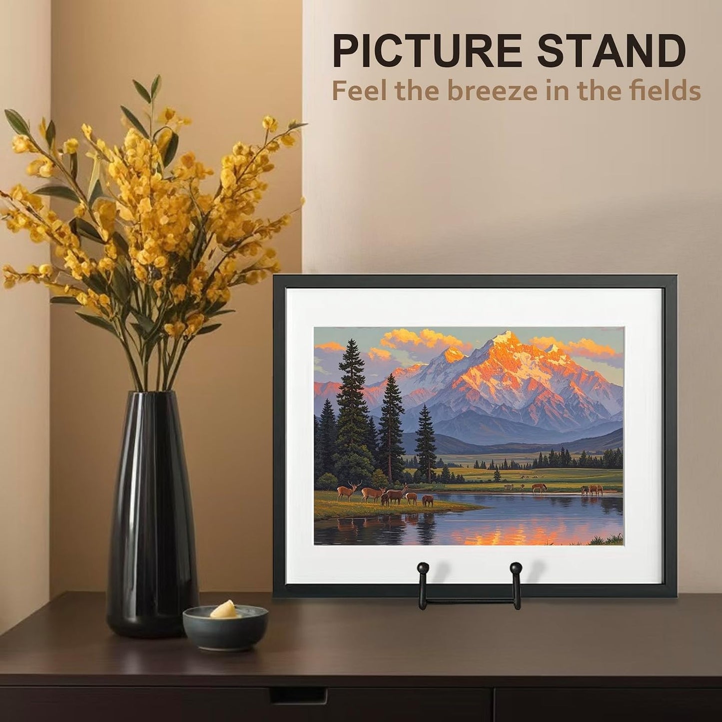 Hoewina 3 Pack 12 Inch Plate Stands for Display, Plate Holder Display Stand | Metal Frame holder stand for Book