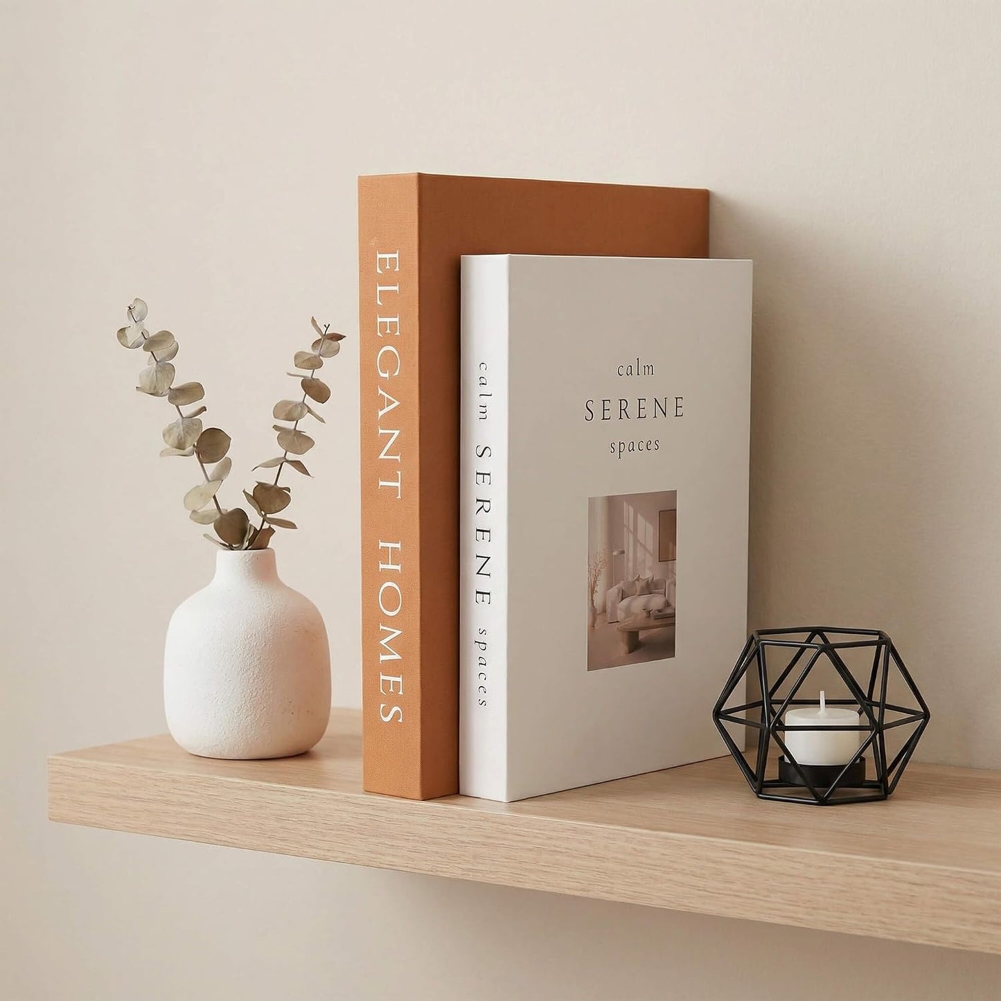 Faux Books Storage Box / Brown-beige / Set of 2
