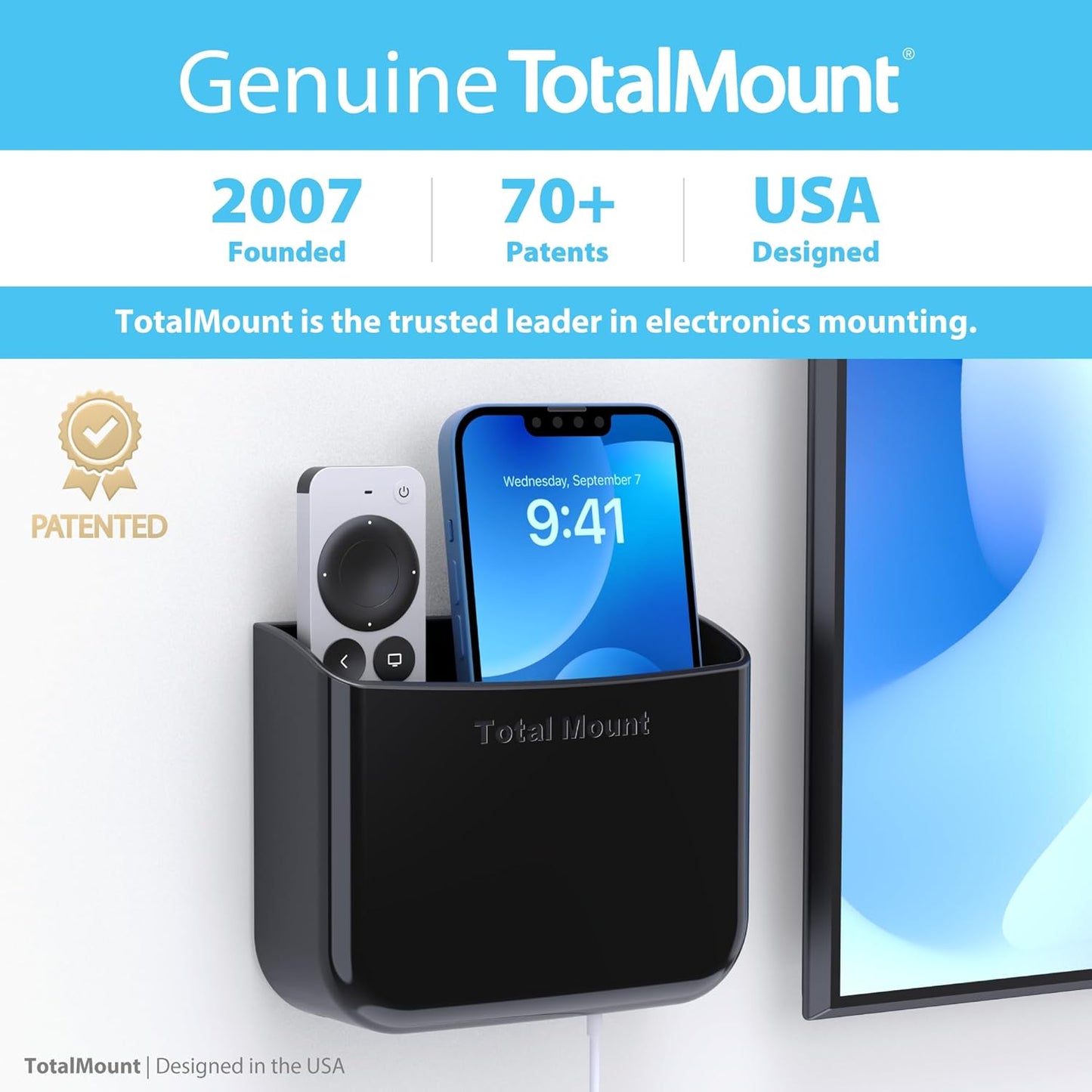 Hole-Free Remote Holder / Black