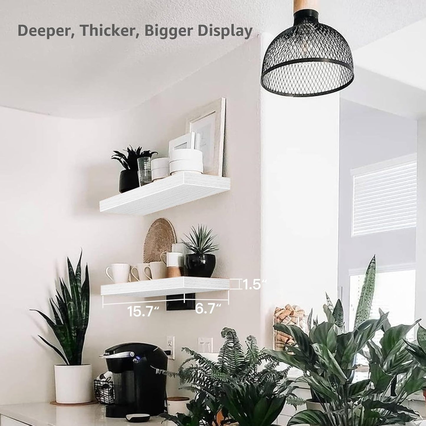 Bathroom Floating Shelves / 15.7 / White