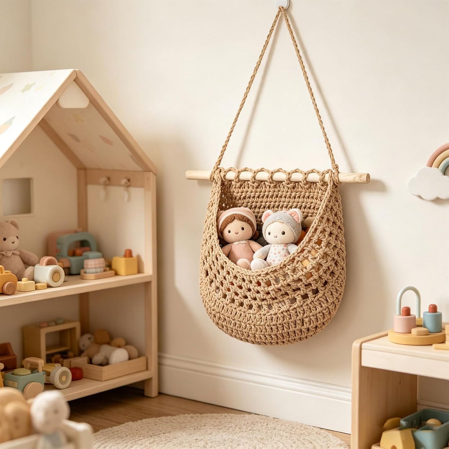 Hanging Fruit Basket / Jute