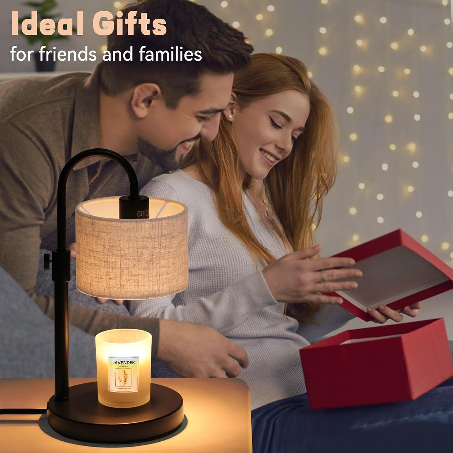 FINCMY Candle Warmer Lamp with Timer, Adjustable Height Candle Wax Warmer Candle Lamp Warmer for Jar Candles, Home