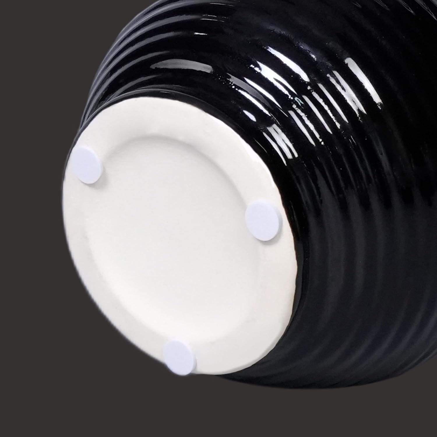 Black Ceramic Vases Home Décor- Small Modern Decorative Vase / 6 Inch / Black - 6