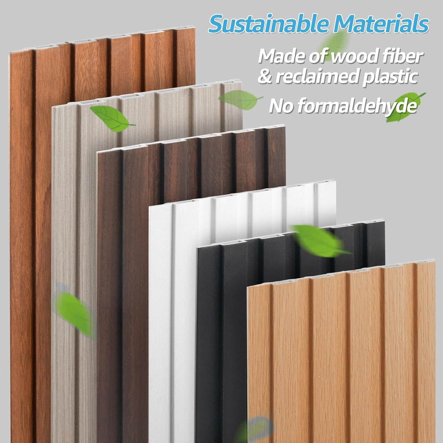 WPC Wainscoting Panels / 48" * 6 / Teak / 48 x 6 / Set of 16
