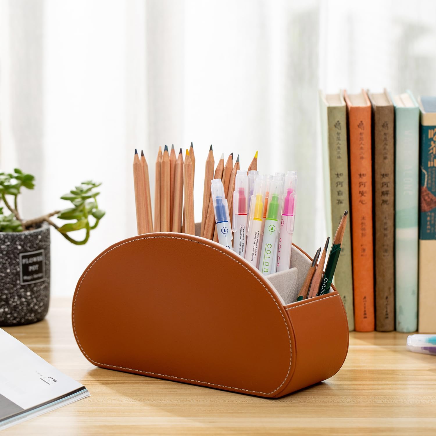Remote Control Holders Organizer Box / Brown / S