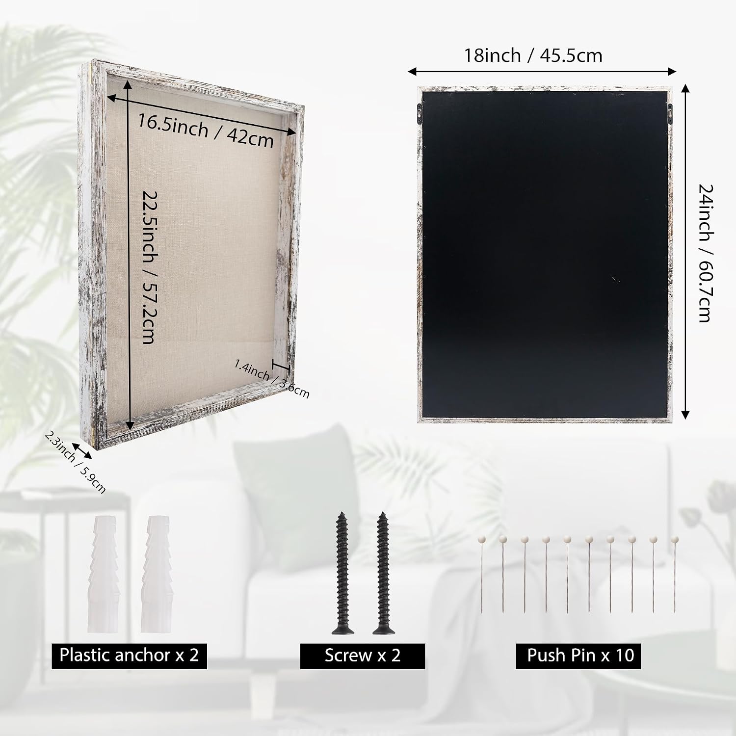 18x24 Extra Large Wedding Bouquet Shadow Box Display Case,White | Large Shadow Box Display Case with Glass Window,Metal