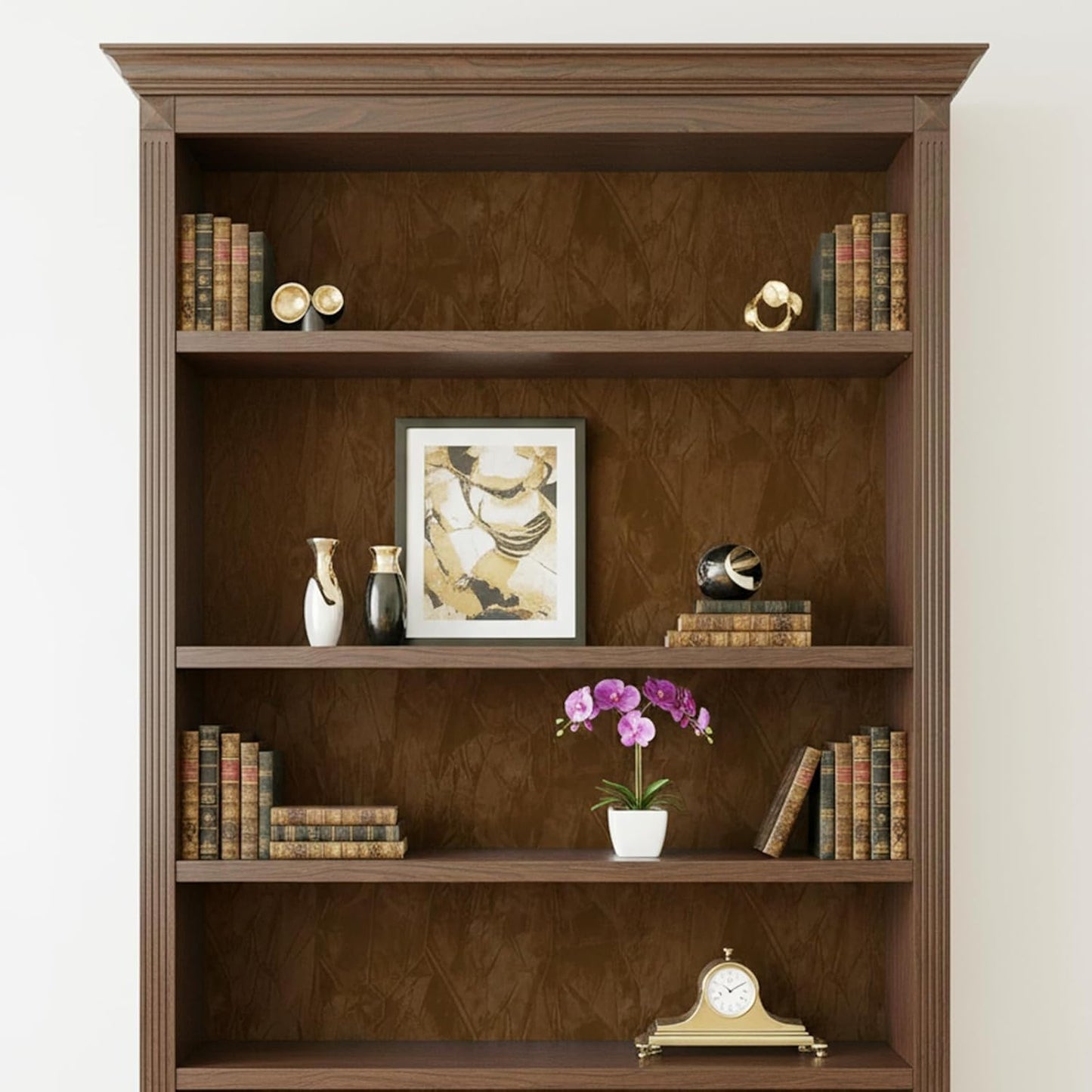 Brown Peel and Stick Wallpaper Velvet Wallpaper / 79 x 17.5 / Brown Velvet