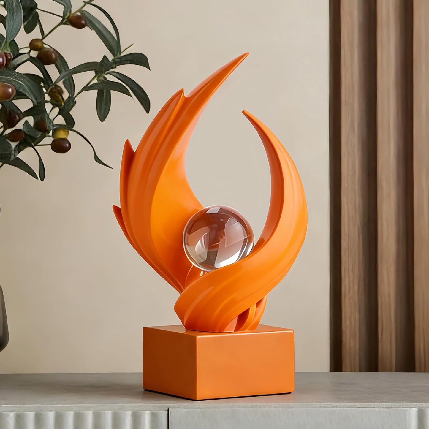 Modern Art Statue Decor / Orange