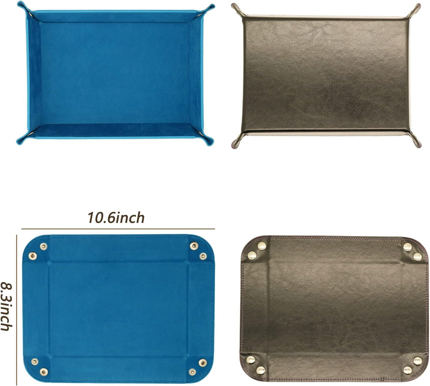 Valet Organizer / Catchall Tray for Jewelry / Blue