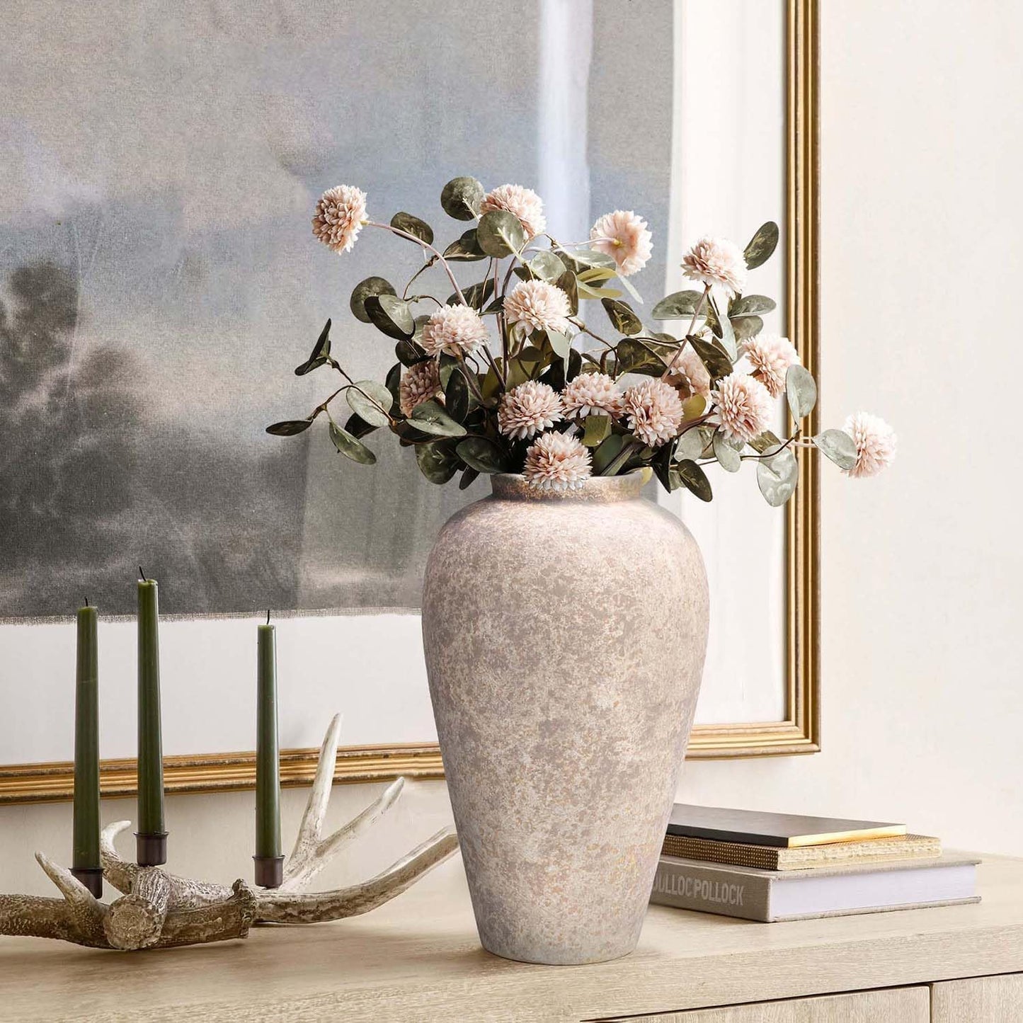 Rustic Decorative Vases / Farmhouse Grey-9.2 / 9.2 Inch