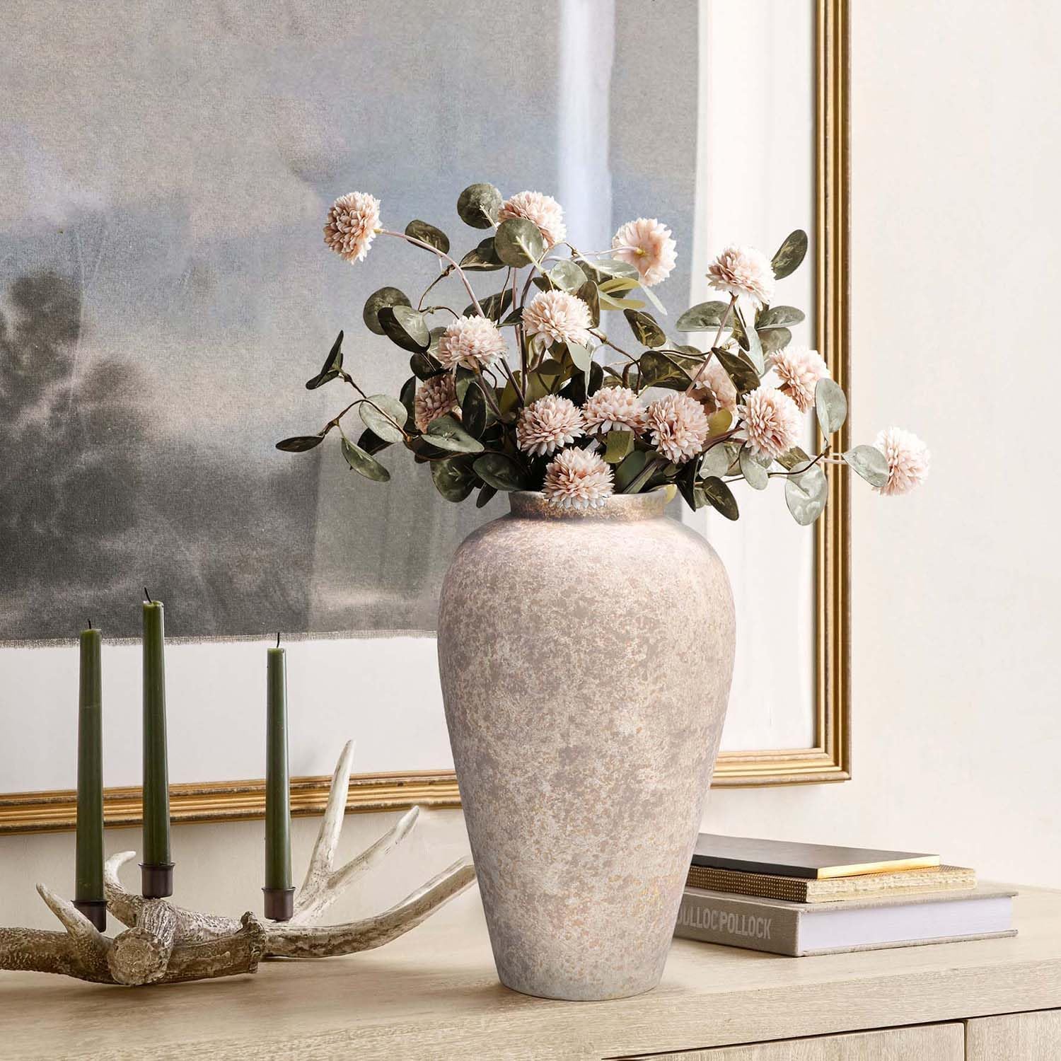 Rustic Decorative Vases / Farmhouse Grey-9.2 / 9.2 Inch