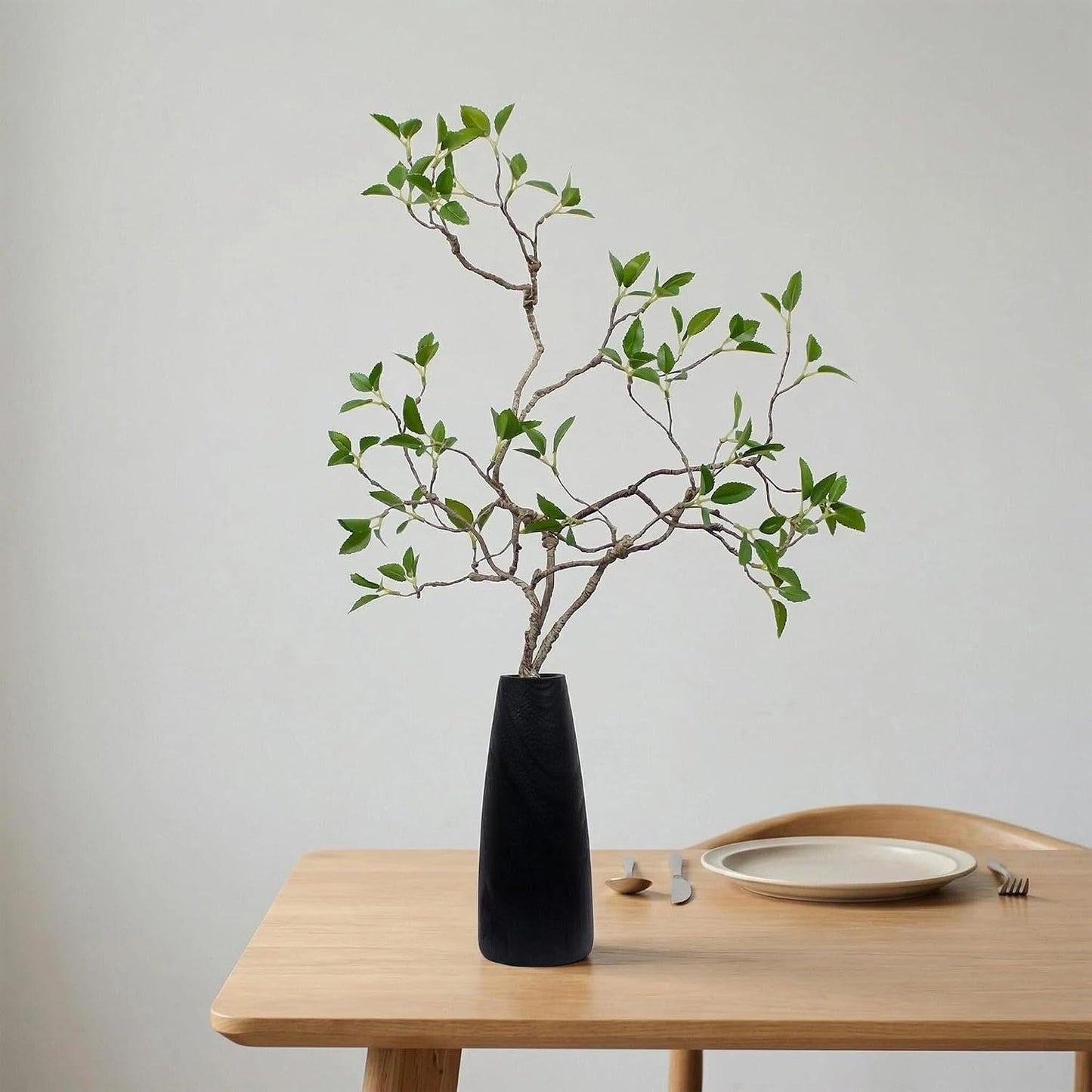30" Bendable Artificial Greenery Stems Faux Plants Indoor for Vase Filler Table / No Vase / Set of 2