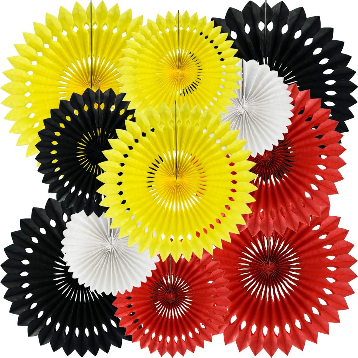 BEISHIDA 11packs Honeycomb Round Paper Fans Hanging Party Decoration