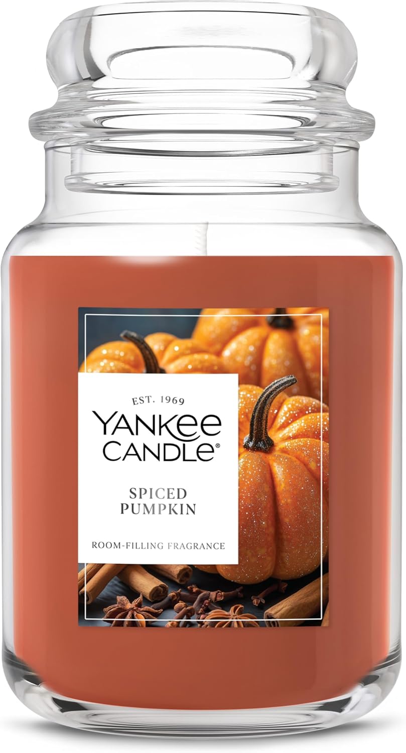 Yankee Candle Spiced Pumpkin Scented Candle, 22oz Large Jar