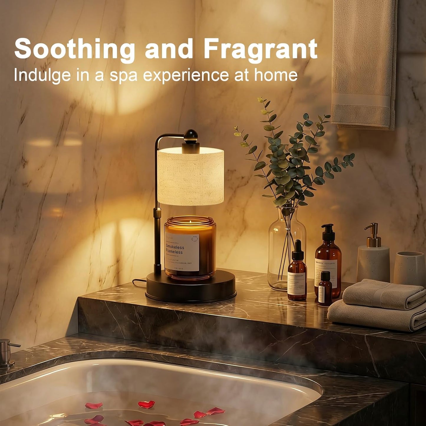 Candle Warmer Lamp with Timer, Best House Warming Gift, Height Adjustable & Dimmable Electric Candle Warmer Lamp