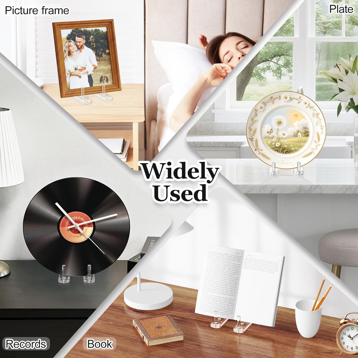 Books / Plate Stands for Display / 1-pack / Clear