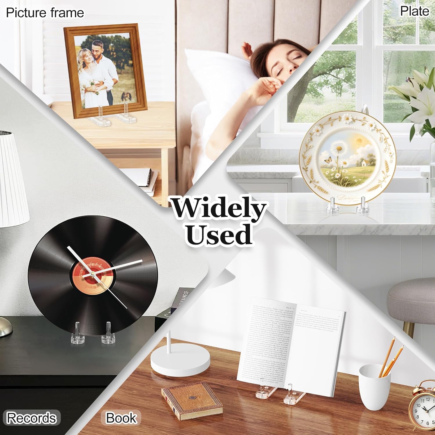 Books / Plate Stands for Display / 1-pack / Clear