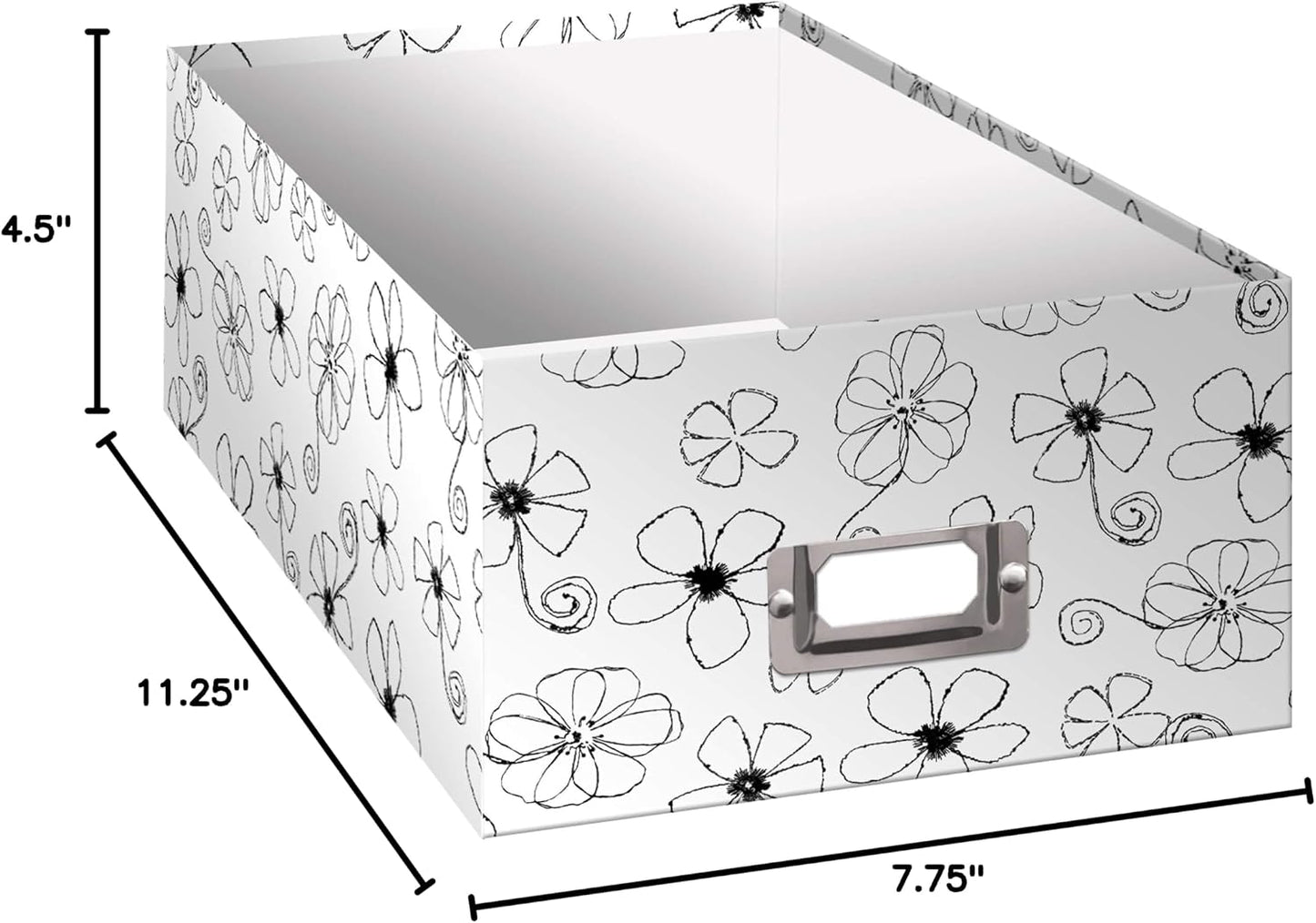 B-1BW Photo Storage Box / Floral Design