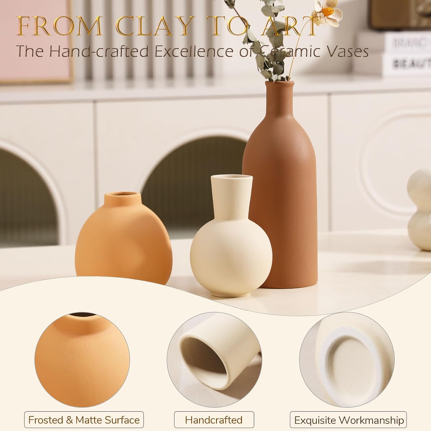 Ceramic Vase / Handcrafted Ceramic Vases / Set A / Set of 3
