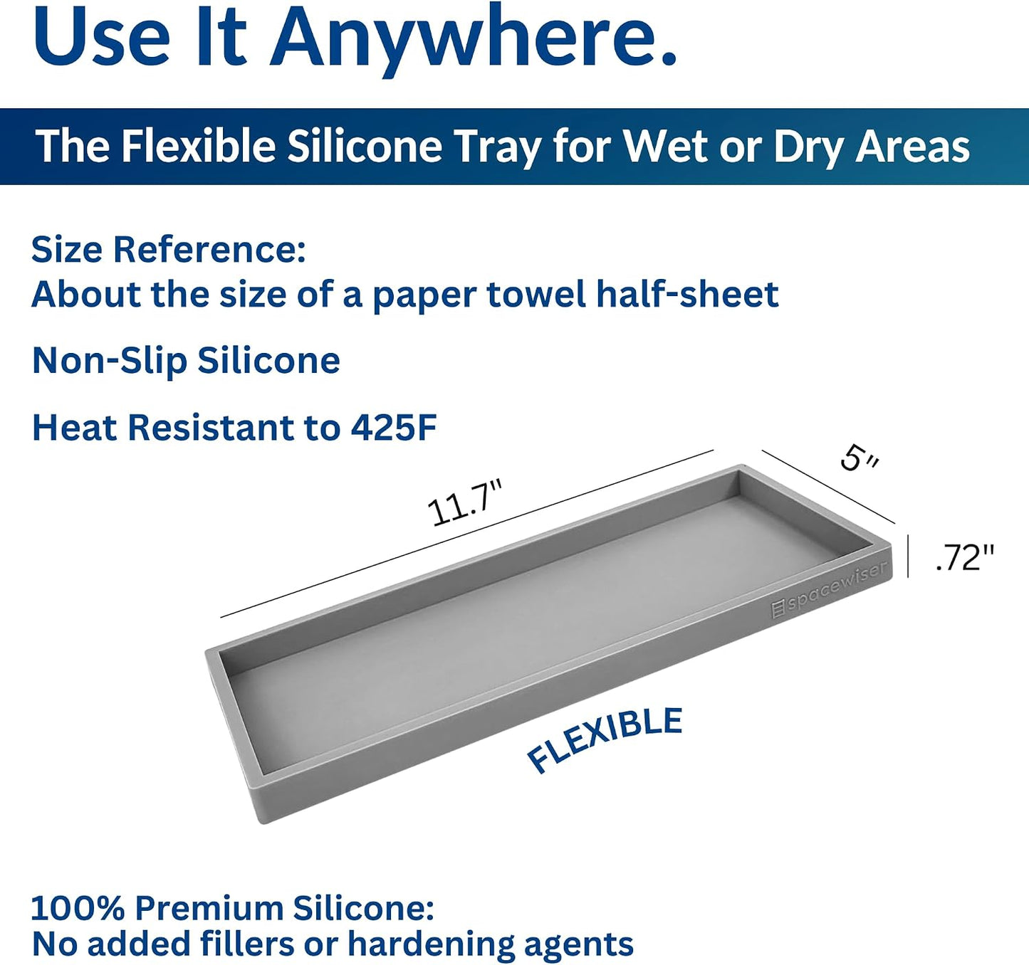Dish Soap Trays / Modern Gray / Large 11.7