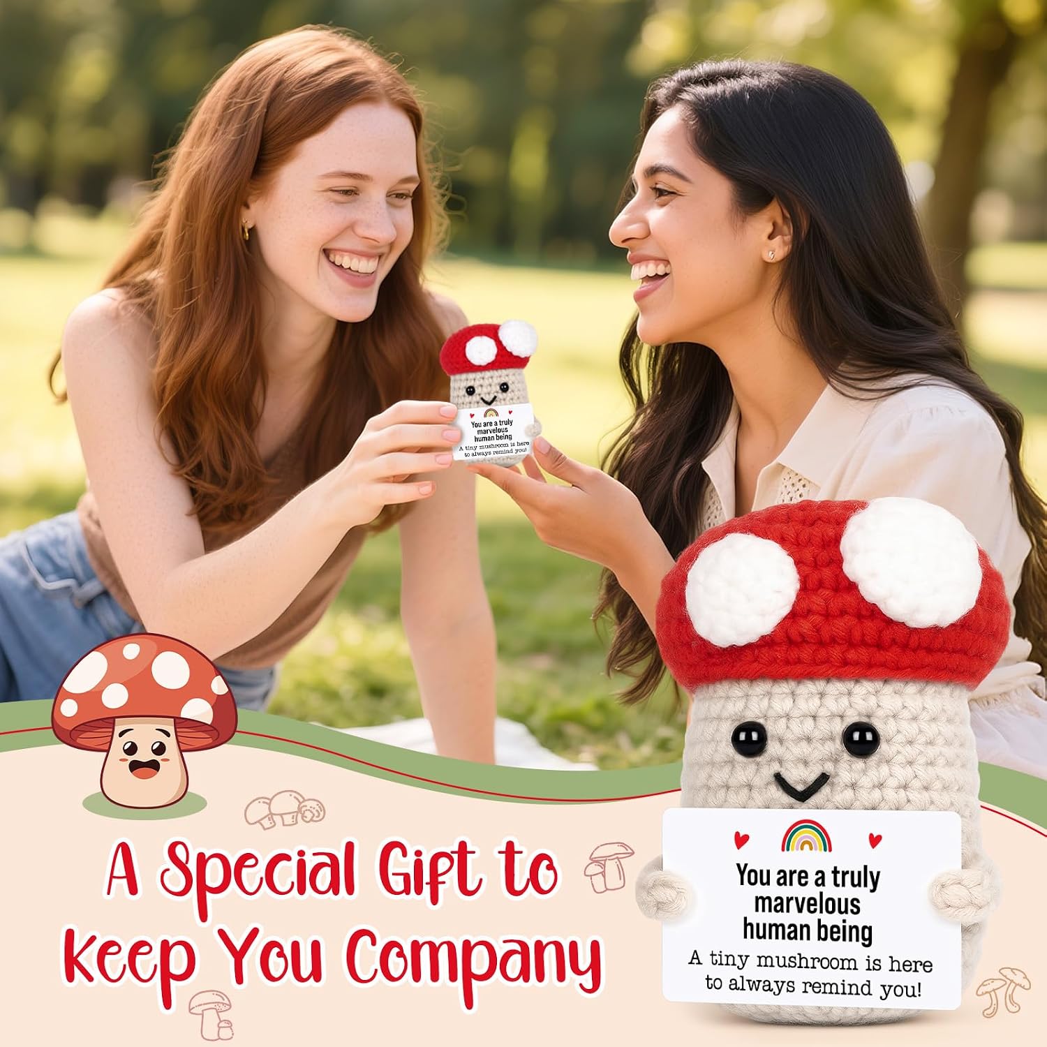 Positive Mushroom Decor Gift for Women Men / Truly Marvelous
